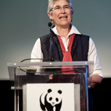 Yolanda Kakabadse makes her closing speech at the WWF 2012 annual conference held aboard SS Rotterdam in Rotterdam Harbour. The event also marks WWF Netherlands 50th anniversary.